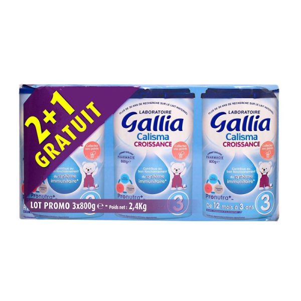 Lot de 3 Lait Gallia Calisma Relais 1ère âge - Gallia