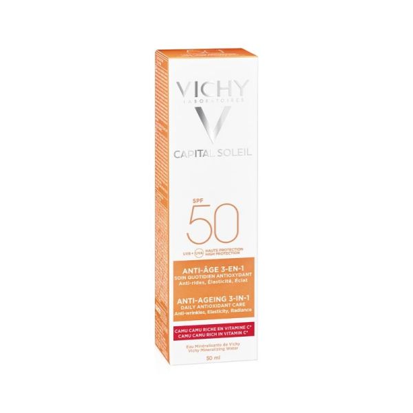 Vichy Ideal Sol Spf50 Cr Anti-Âge 3En1 T/50Ml