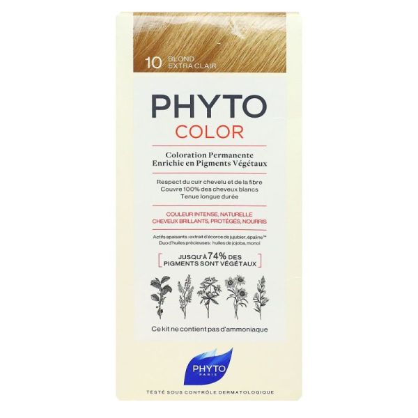 Phytocolor coloration permanente 10 Blond extra clair