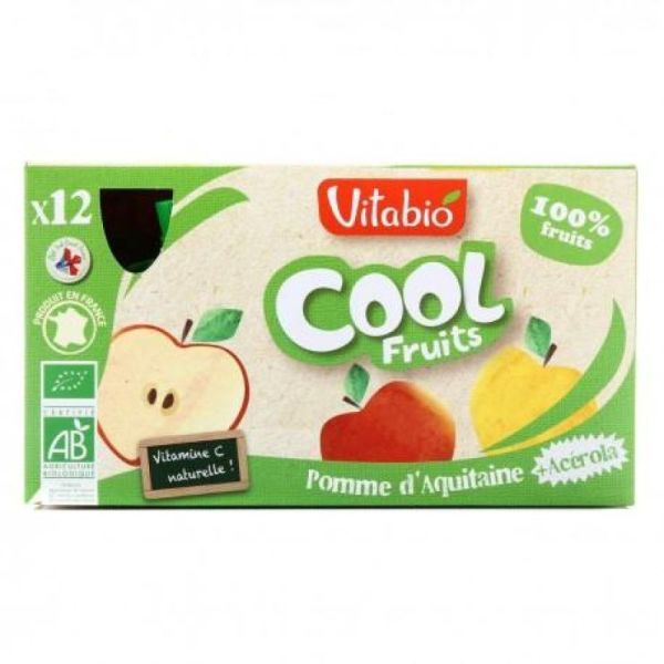 Vitabio Cool Fruits Compote Pomme 12x90g
