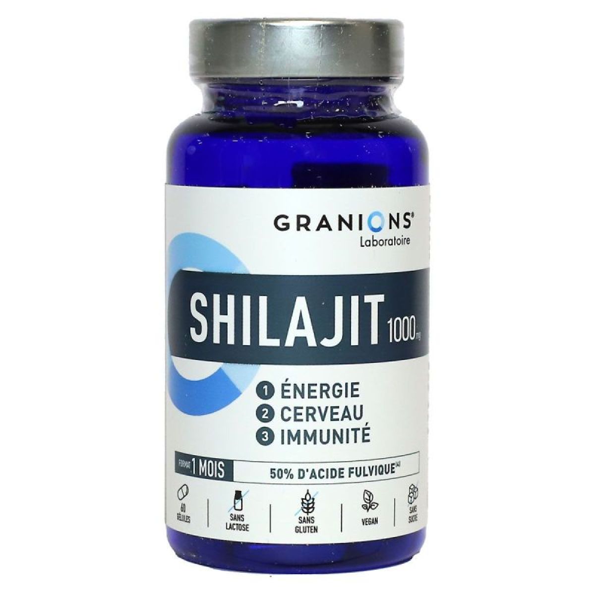 Extrait De Shilajit 1000 Mg – 60 Gélules, énergie, Stress, Vitalité, Bio, Date Avril 2027
