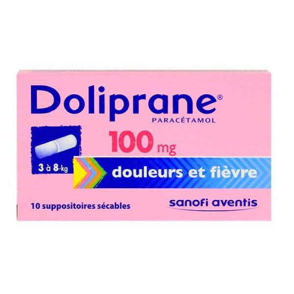 Doliprane 100Mg Sup Secable 10