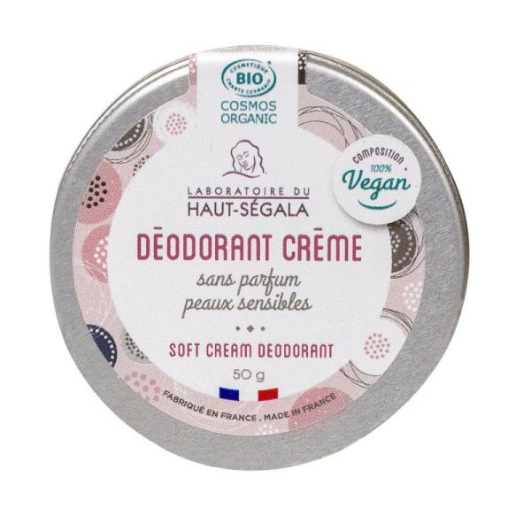 Déodorant crème sans parfum peau sensible bio 50g