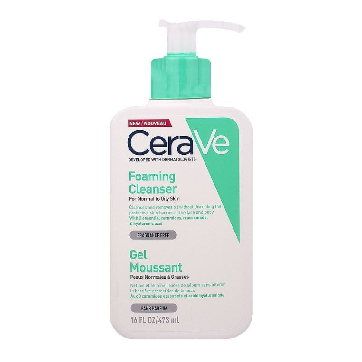 Cerave Gel Moussant 473Ml Visage Corps Peau Grasse Nettoyant cerave-gel-moussant-473ml-visage-corps-peau-grasse-nettoyant