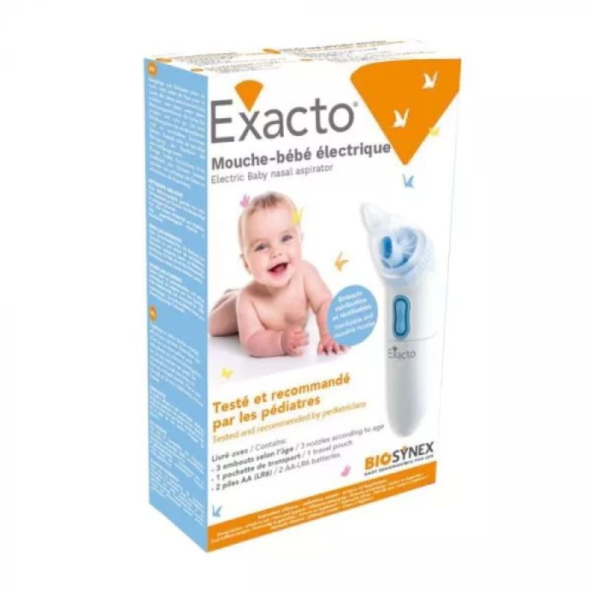 Biosynex Mouche Bébé Électrique - Nettoyage Efficace des Voies Nasales