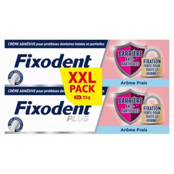 Fixodent+ Barr A/Parti Frais 35Gx2