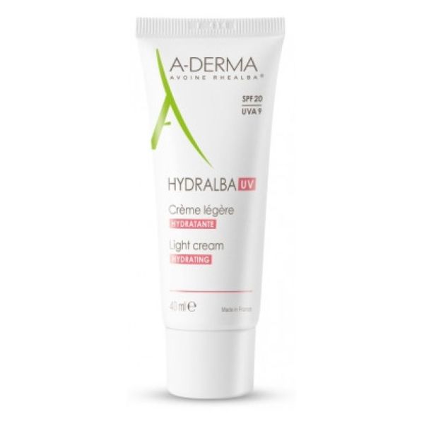 A-Derma Hydralba UV Crème Hydratante Légère T/40ml