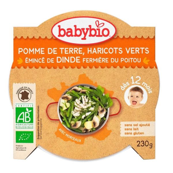 Babybio Alim Inf Pdt Haricots Verts Dind 230G