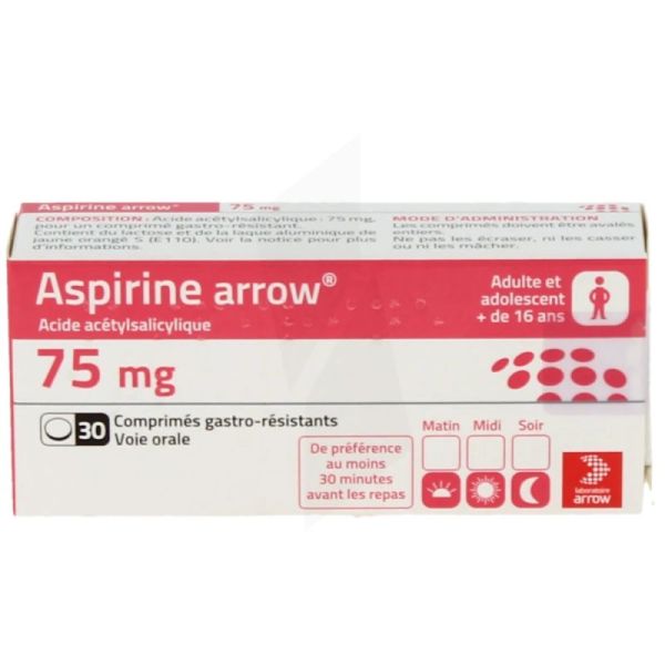 Aspirine 75Mg Arrow Cpr 90