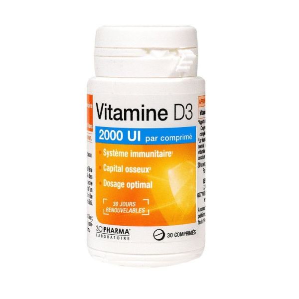 3 Chenes Vitamine D3 Cpr 30
