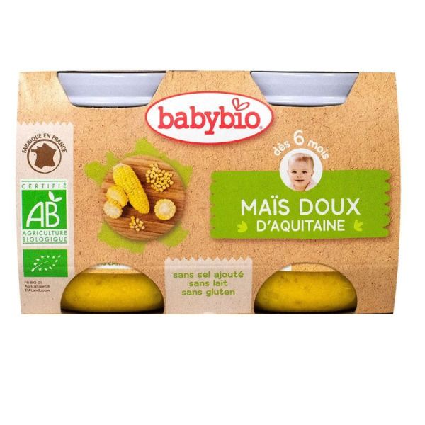 BABYBIO Alim Inf Maïs Doux 2P/130G