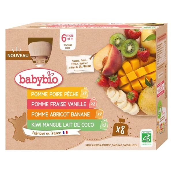 Babybio Gourd Multiparfum 8X90G