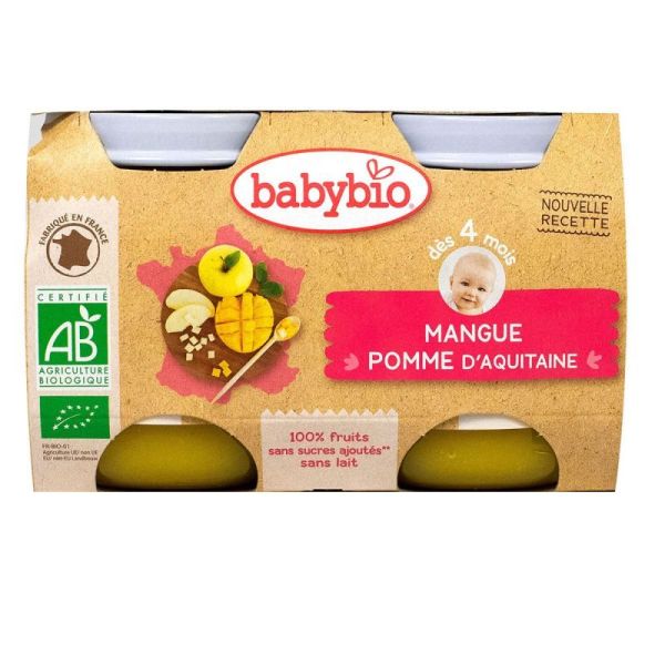 BABYBIO Alim Inf Pomme Mangue 2P/130G