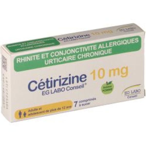 Cetirizine Conseil Eg 10Mg Cpr Suc Plq/7