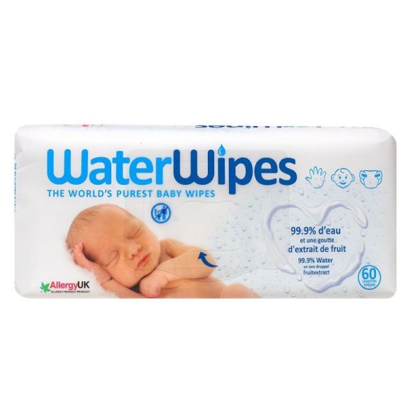 WaterWipes Lingettes À L'Eau Pour Bébés 60 Unités