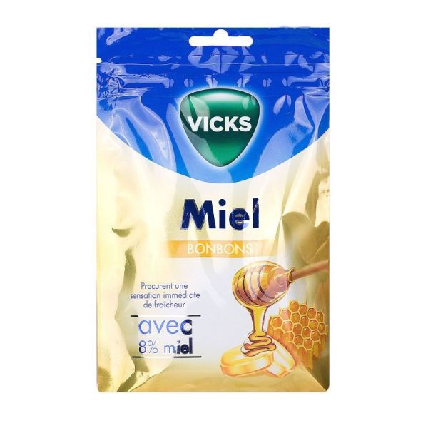 Vicks sans sucre bonbons menthol 72g