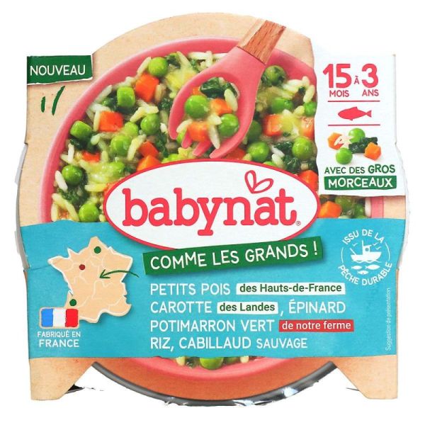 Babynat Leg/Riz/Cabillaud 200G