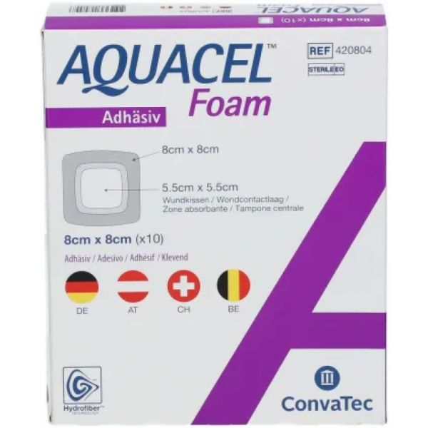 Aquacel Foam Adh 8X8Cm 10