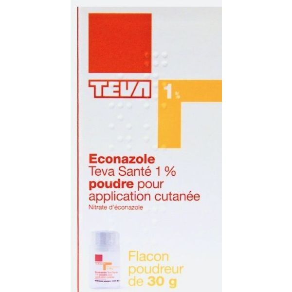 Econazole 1% Teva Pdr Fl 30G