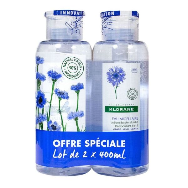 Klorane Bleuet Eau Micellaire 3En1 2Fl/400Ml