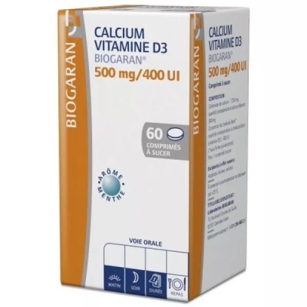 Calcium D3 500Mg/400Ui Biog Cpr 60