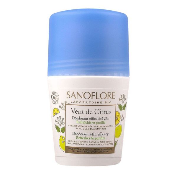 Sanoflore Déod Vent Citrus Roll-On/50Ml