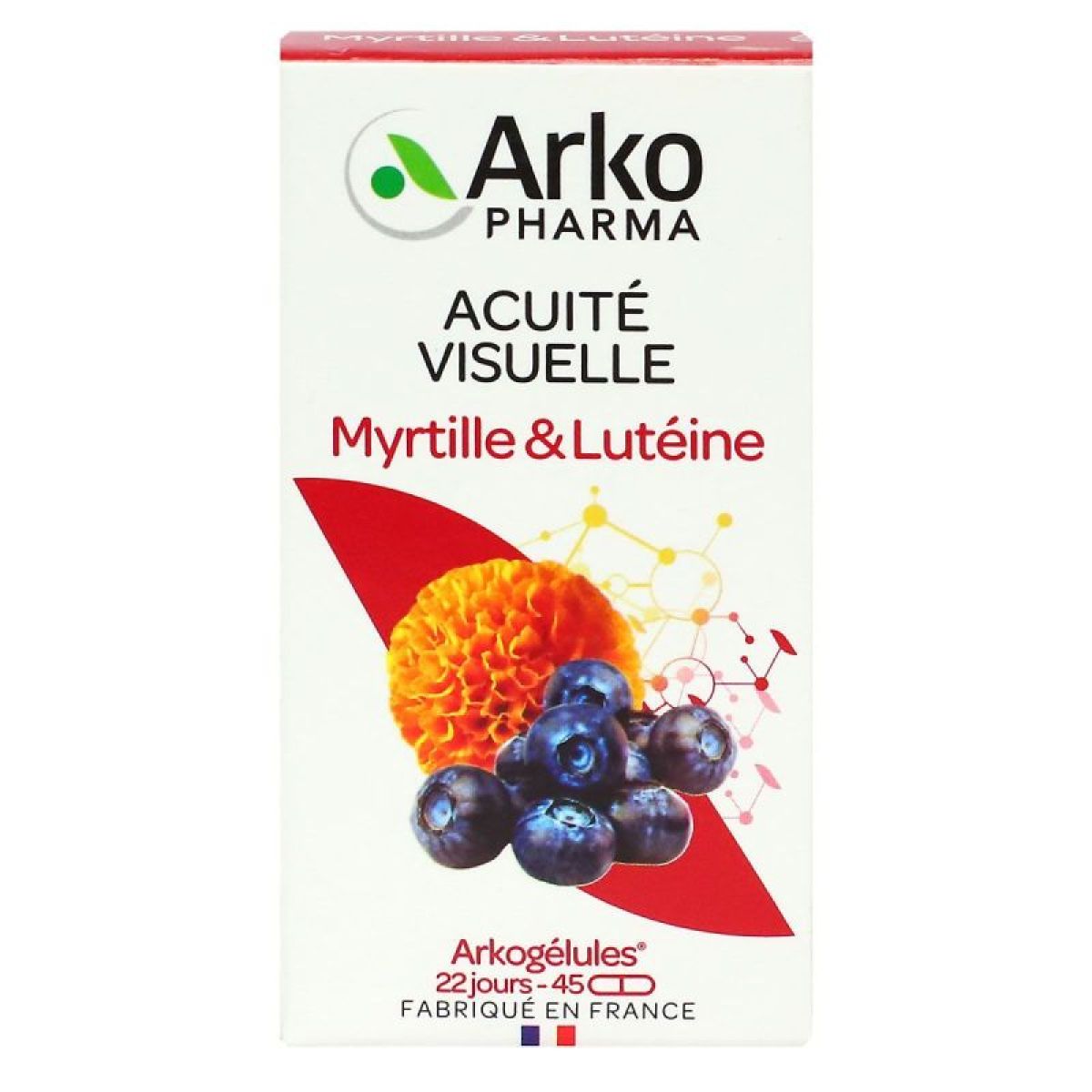Juvamine Lutéine Myrtille - 40 Capsules, Santé Des Yeux, Sans Gluten, Fabriqué En France