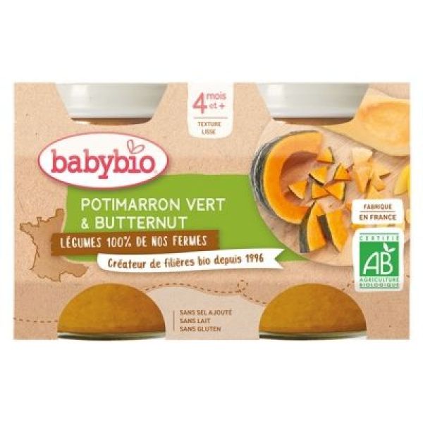 BABYBIO Potimarron et Courge 6 MOIS