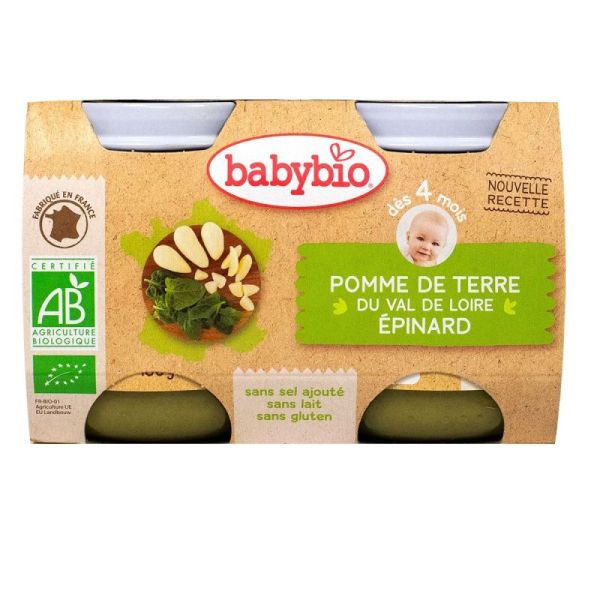 BABYBIO Alim Inf Pdt Epinards 2P/130G