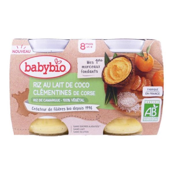 Babybio Riz Au Lait Coco / Clementine 8M+