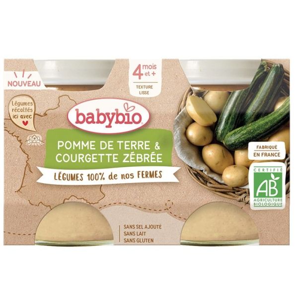 Babybio Pots Pommes de Terre Courgettes 2x130g
