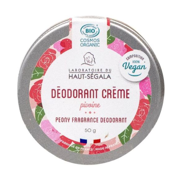 Déodorant crème pivoine bio 50g