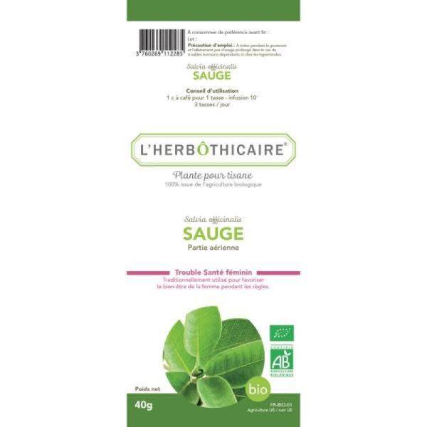 L'Herbothicaire Sauge Bio 40g