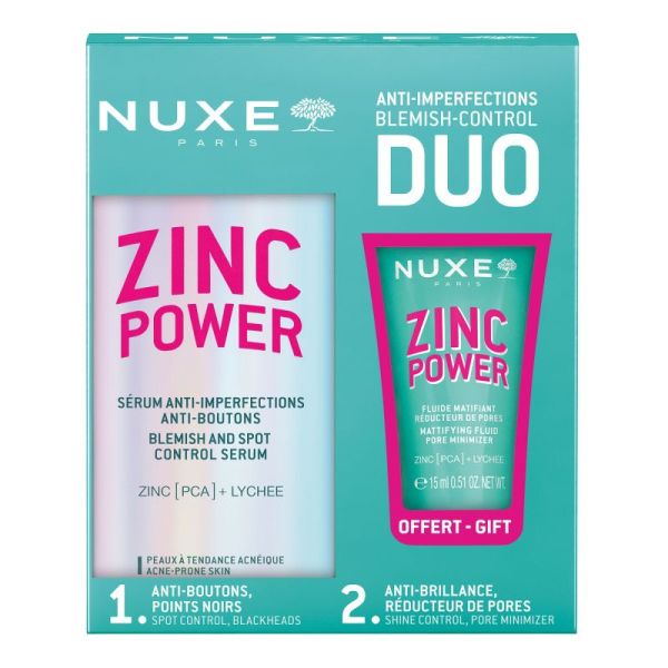 Nuxe Zinc Power Serum +Fluide Mat