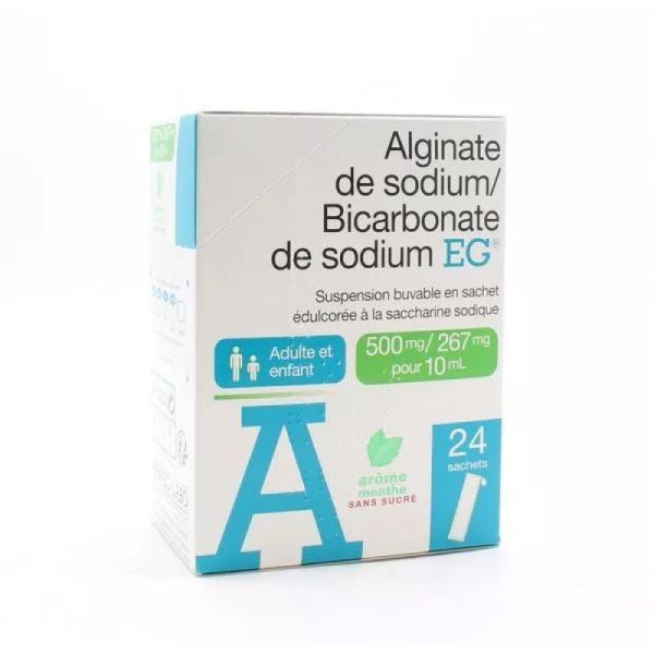 Alginate/Bicarbonate de Sodium EG Sachets x24