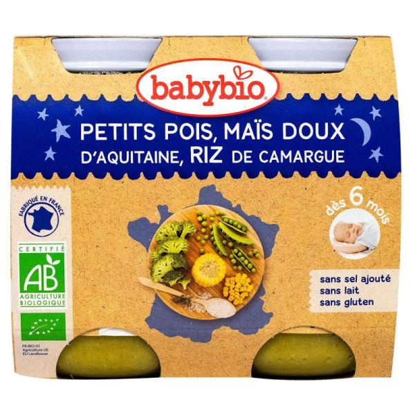 Babybio Alim Inf Nuit P Pois Maïs 2/200G