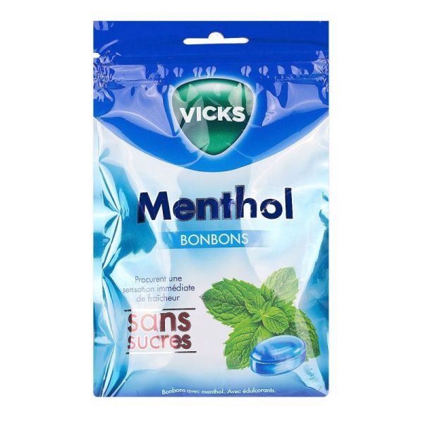 Vicks Bonbons Menthol S/Sucre 72G