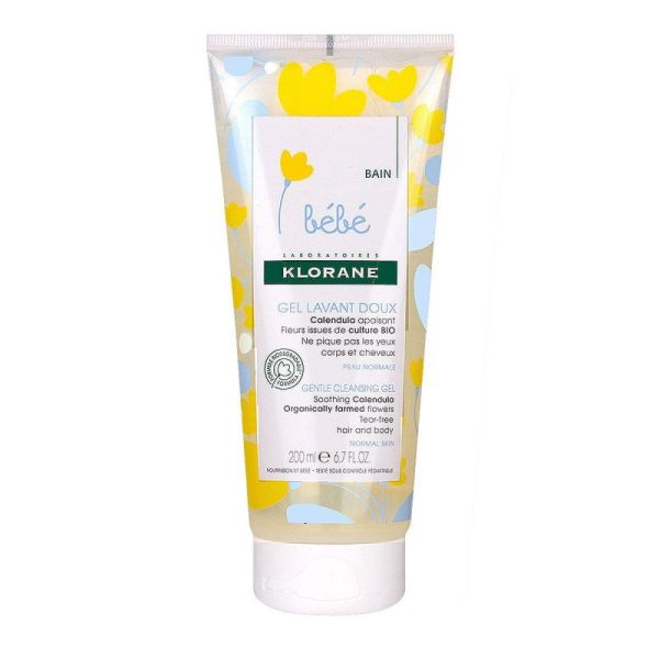 Klorane Bébé Gel Lavant Doux Corps et Cheveux 200ml