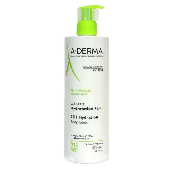 A-Derma Lait Corps Hydra 72H 400Ml