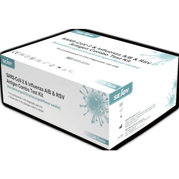 Tests Antigeniques Sejoy Covid+Grippe+Vrs/25