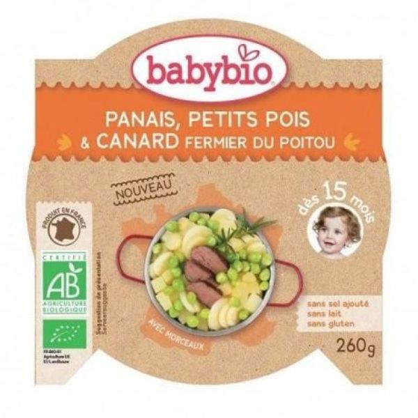 BABYBIO Junior Alim Inf Panais Pois Cana 260G