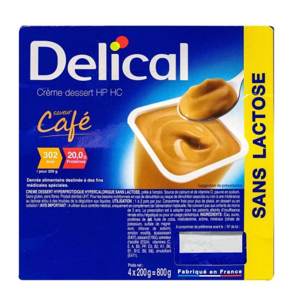 Delical Cr S/Lactos Cafe 200X4