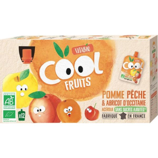 Vitabio Cool Pomme/Pêche/Abricot 12x90g