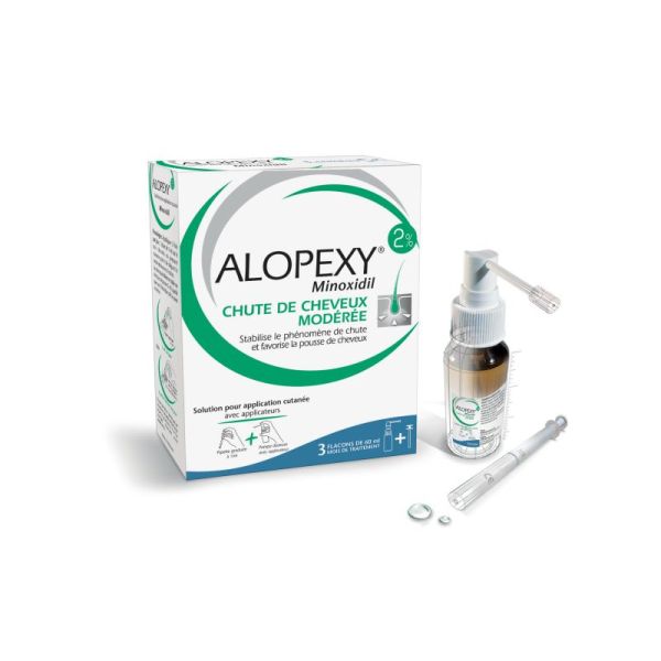 Alopexy 2% solution pour application cutanée 3x60ml