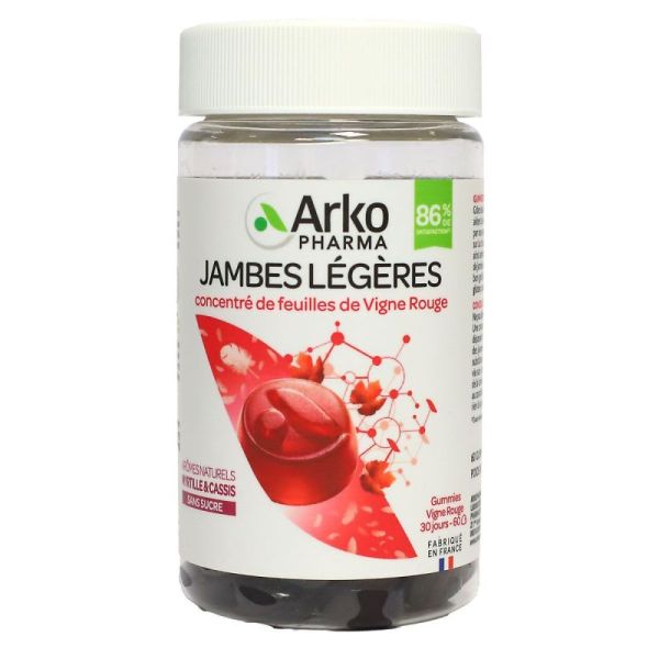 Jambes Légères Vigne Rouge 60 Gummies
