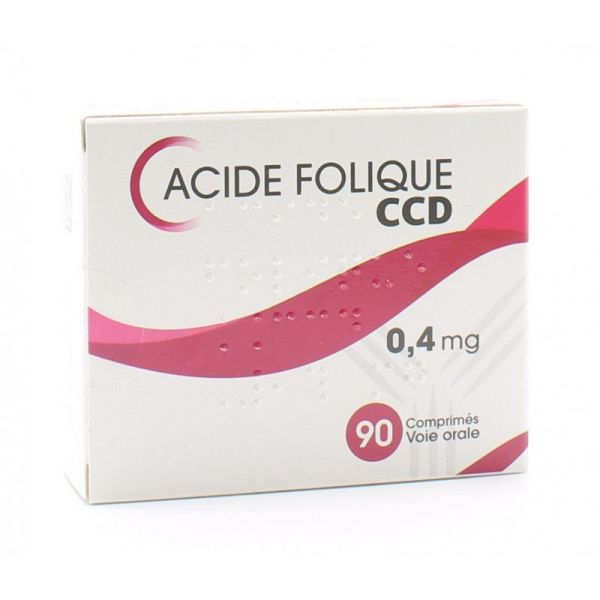 Acide Folique 0,4Mg Ccd Cpr 90