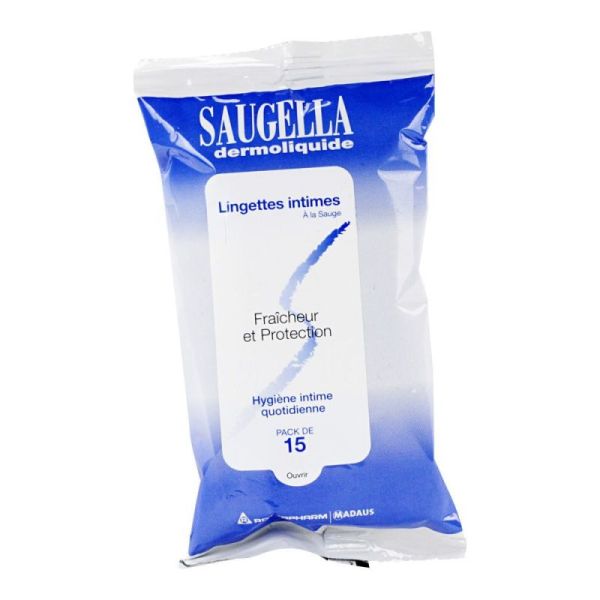 Saugella Dermoliq Lingettes 15