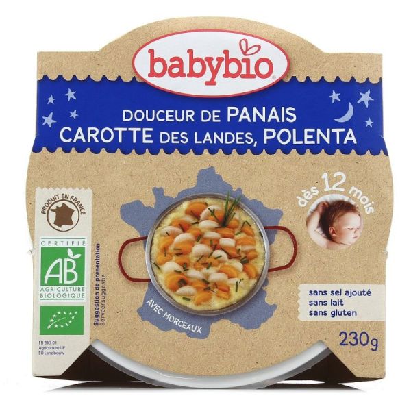 Babybio Alim Inf Nuit Panais Carotte Riz 230G