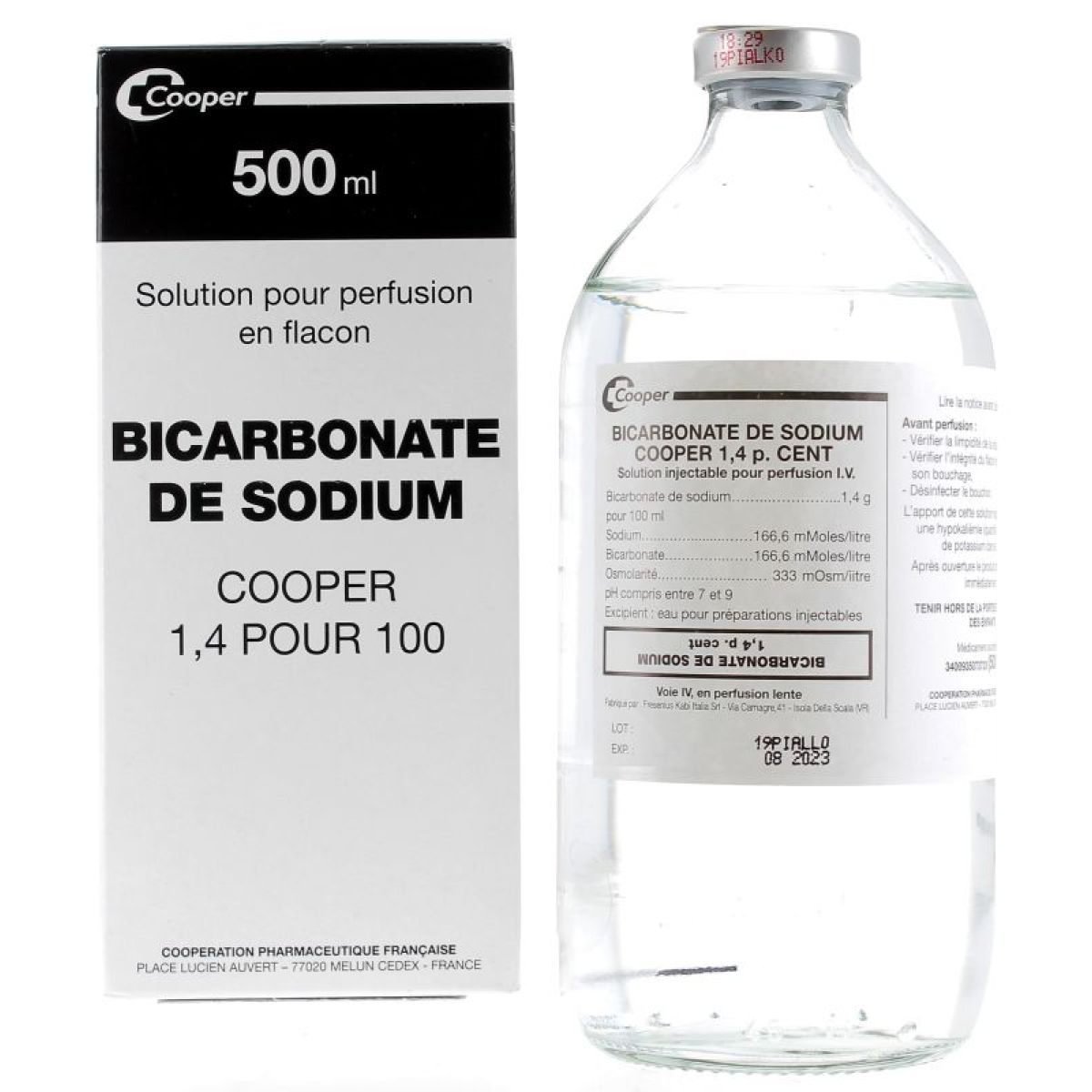 Sodium Bicarbonate 1,4% Cooper 500ml - Nettoyage Nasal