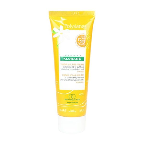 Klorane Solaire Crème Visage SPF50+ 50ml
